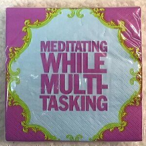 🎉 2/$10 Inviting Co. Naughty Betty "Meditating" Beverage Napkins